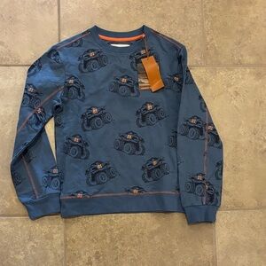 Sovereign Code Blue Crewneck Sweatshirt with Orange Accents